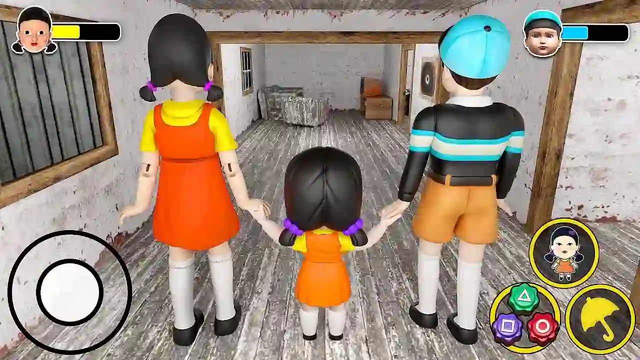 Playing as Squid Game Doll Family in Granny House